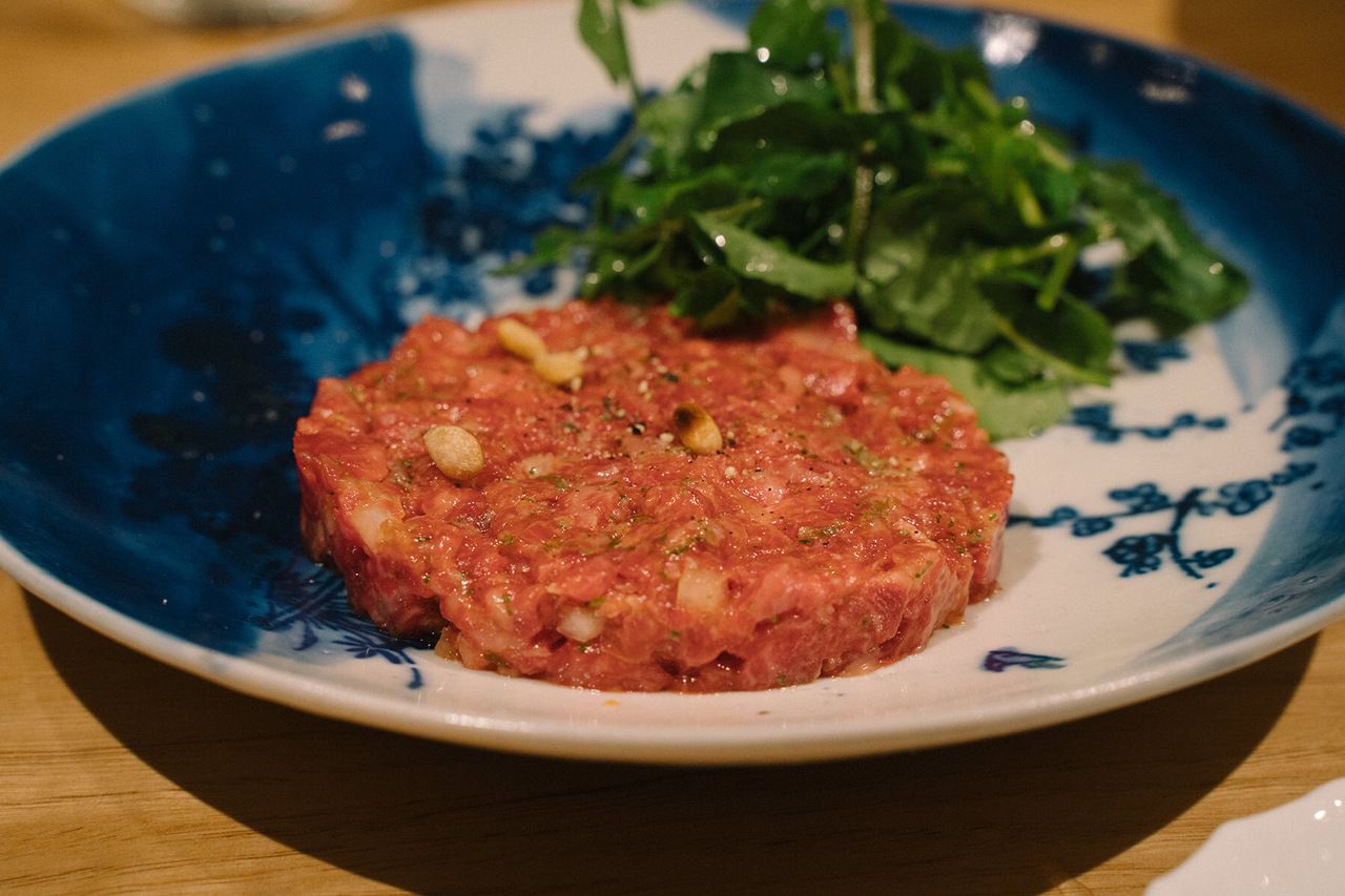 Kinoshita beef raw meat course