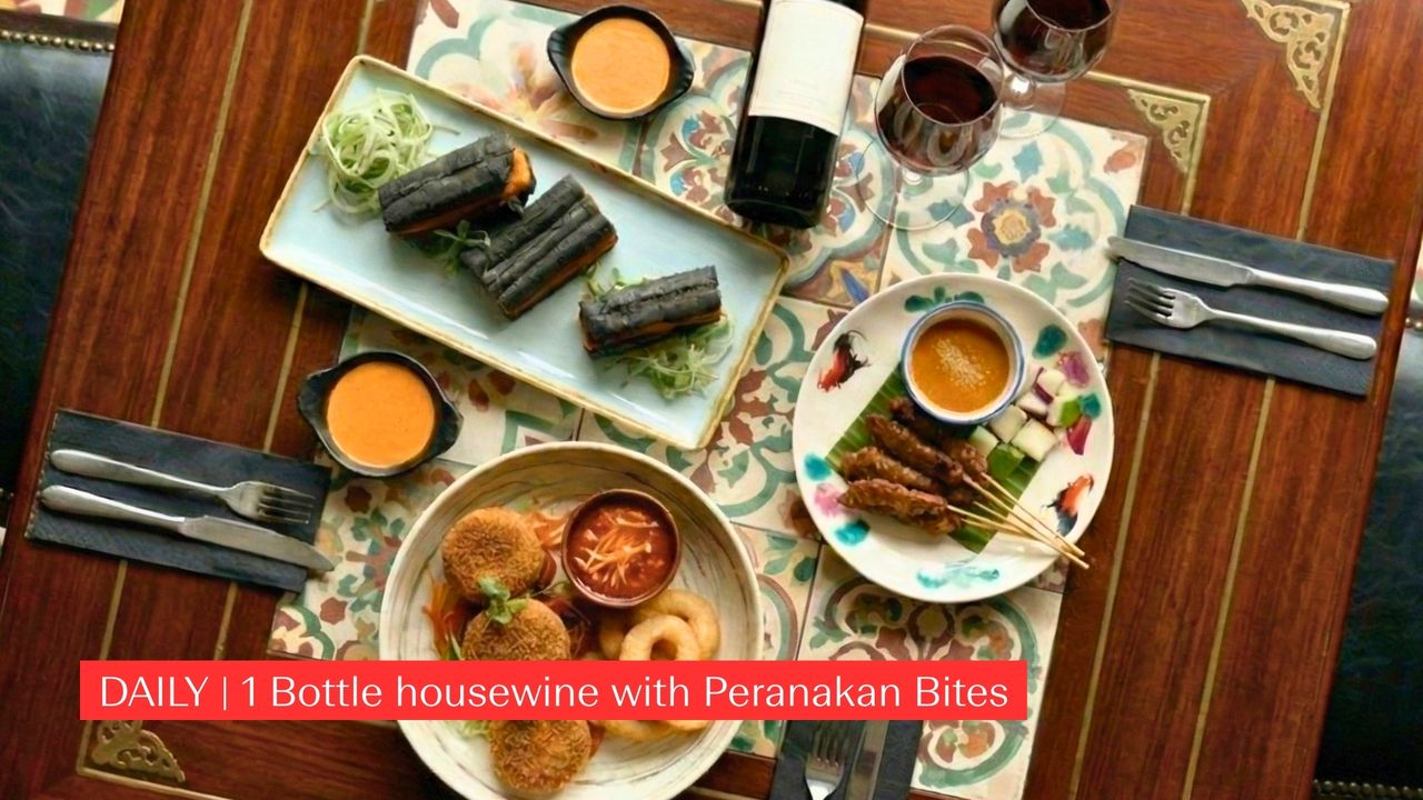 Wine Bottle with Peranakan Bites