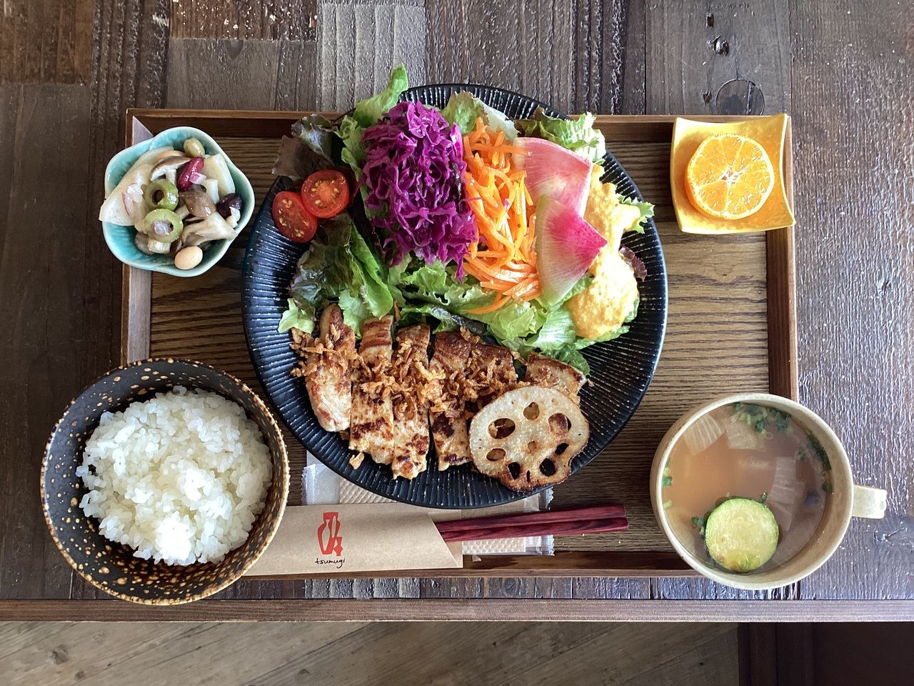 [A] Tsumugi Lunch - Pork Sautéed with Salted Rice Malt