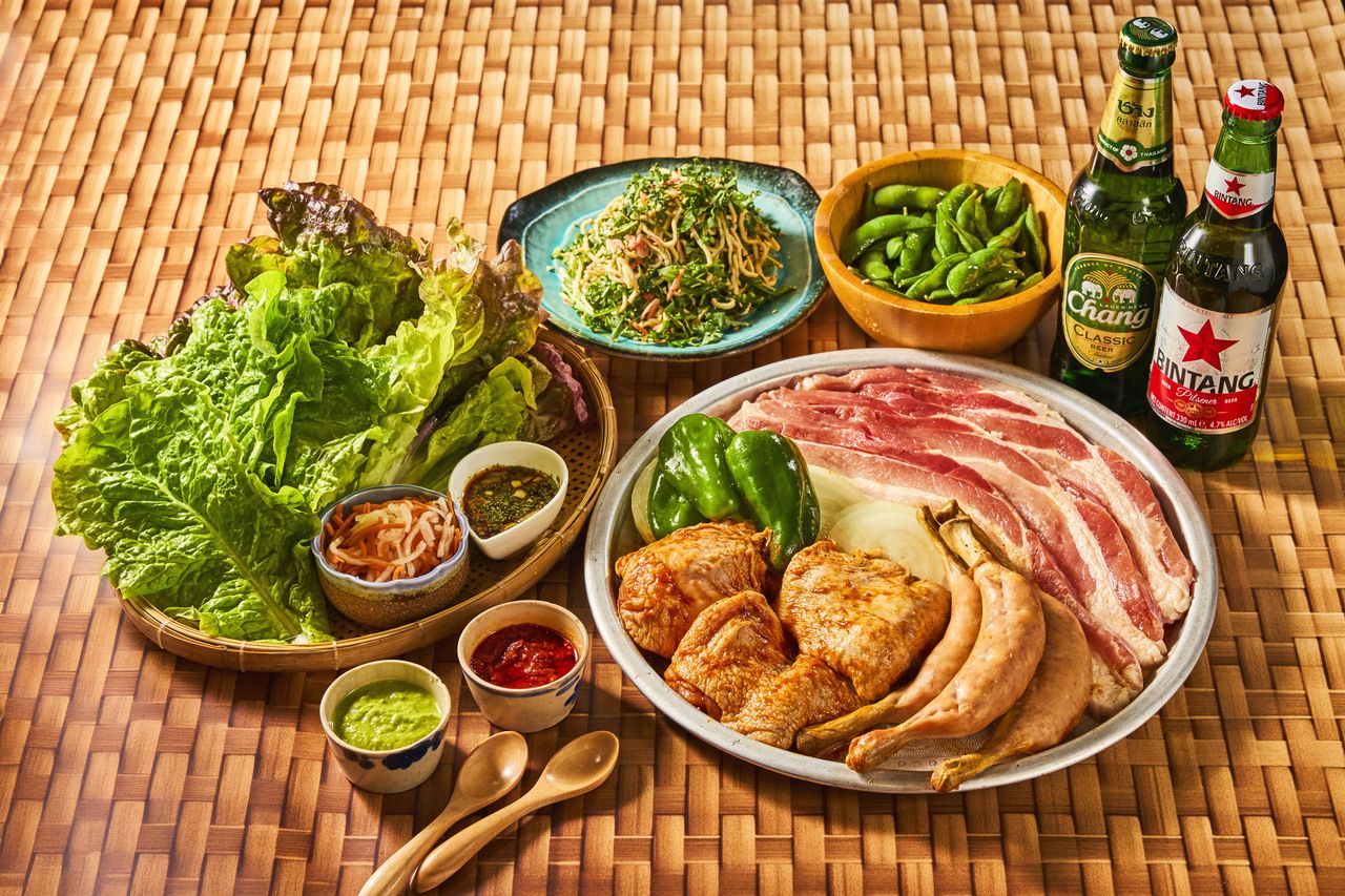 テラスでアジアンBBQライトプラン　2h飲み放題付き