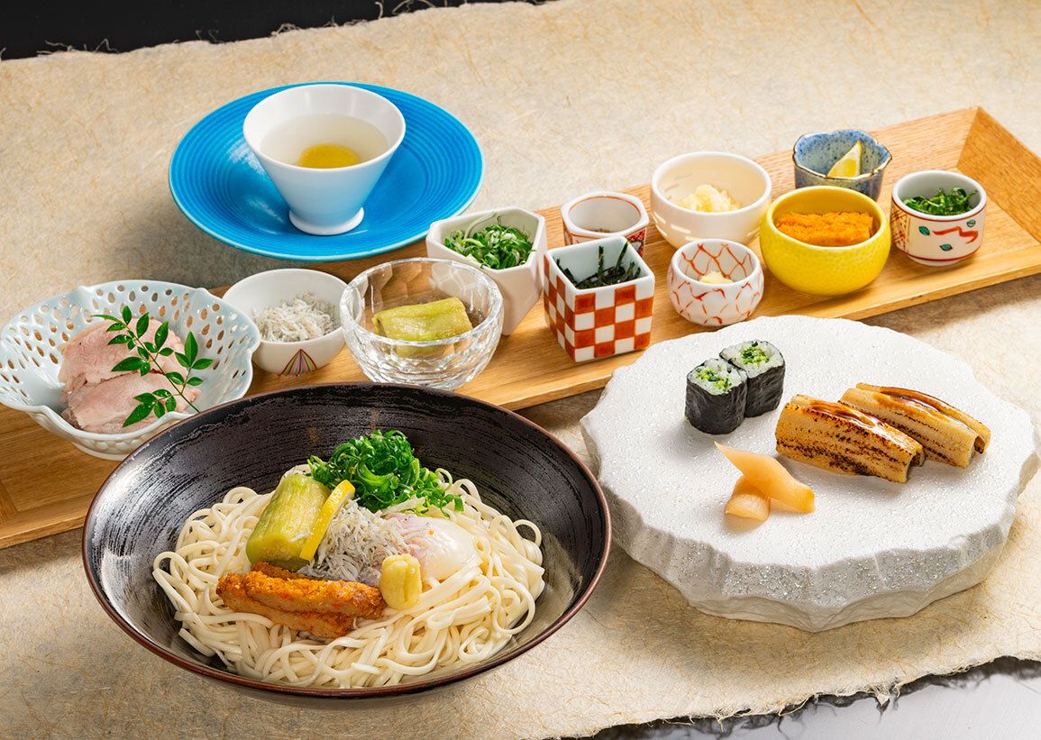 Hiroshima-style Chilled Hiyamugi Noodle Set (Weekdays only)