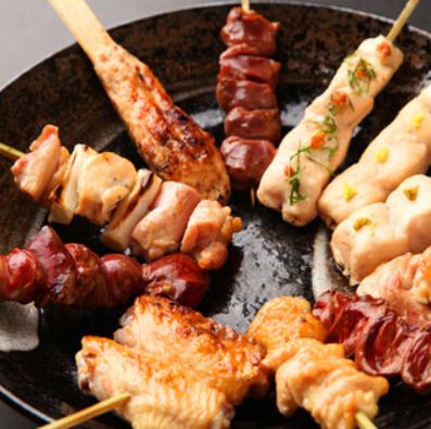 5月〜【2時間飲み放題】炭火焼鳥や鶏団子のみぞれ餡、鶏出汁醤油鍋など全8品¥5,000