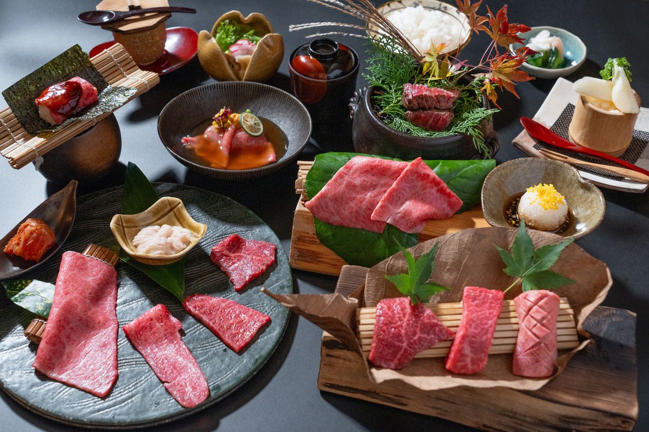Seasonal meat dishes & Omi beef/Tajima beef: A 10-course meal 【Goshu Course】