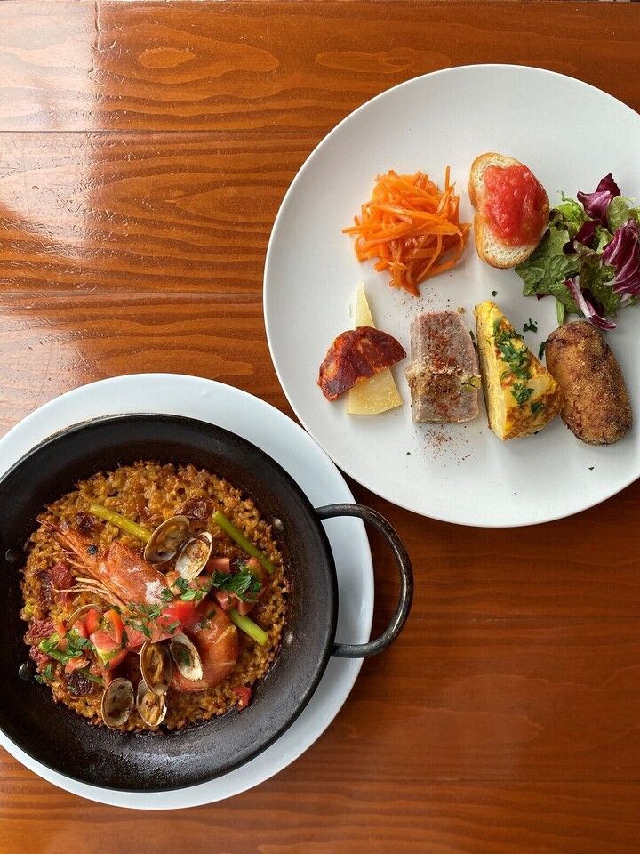 土日限定【ランチ】スープとタパスの盛り合わせ、選べるお米料理のお昼からスペイン堪能コース