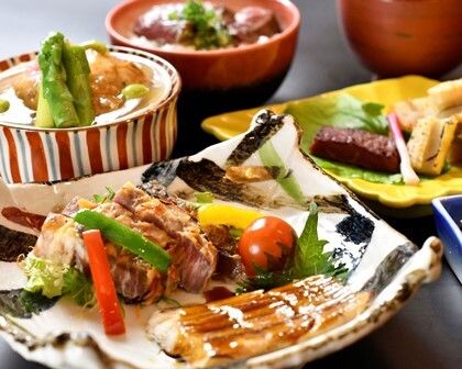 広島県産峠下牛と国産穴子のショートコース