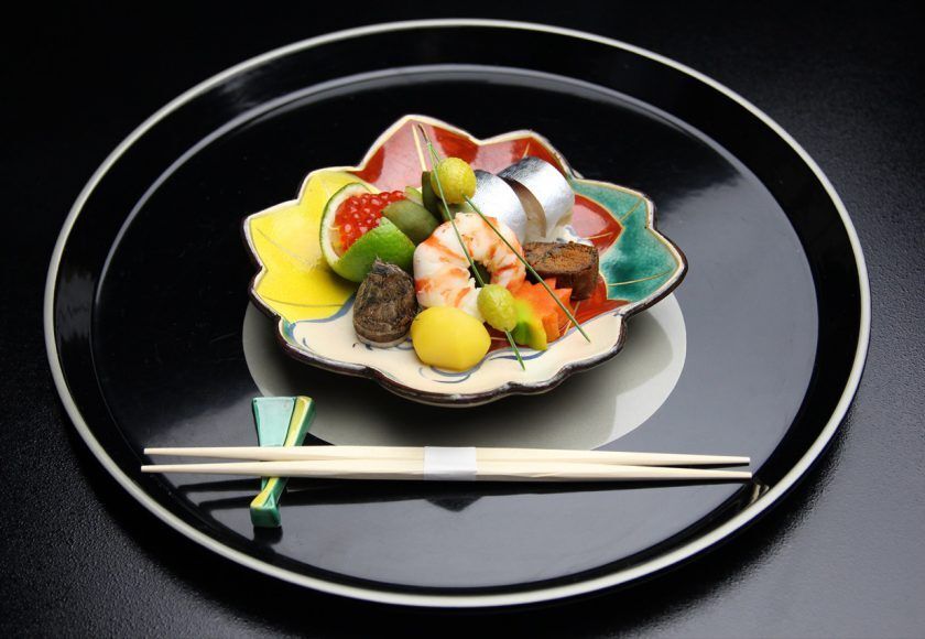 Omakase lunch course with carefully selected ingredients
