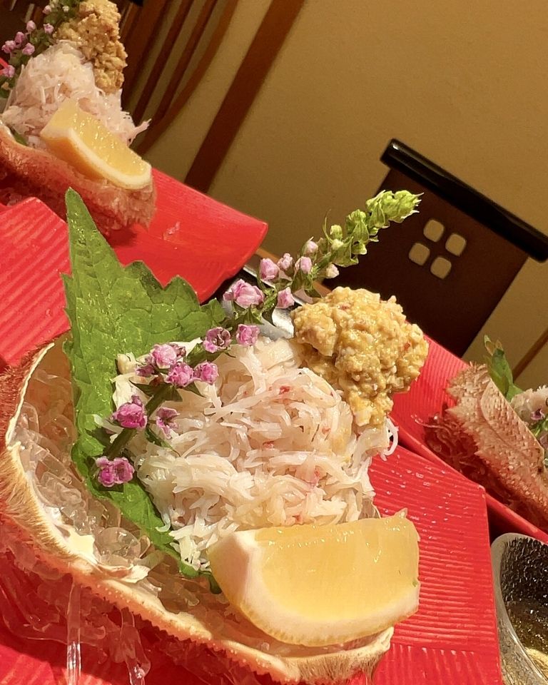 Dinner counter seat "Itamae Omakase gourmet meal + Hair crab"