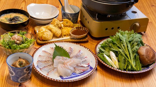 飲み放題90分付き 熟成鯛しゃぶ宴会コース