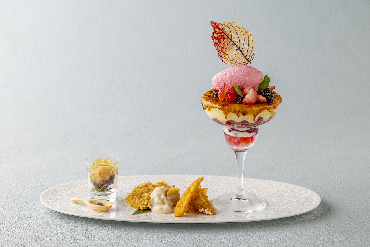 Strawberry Parfait & Savory