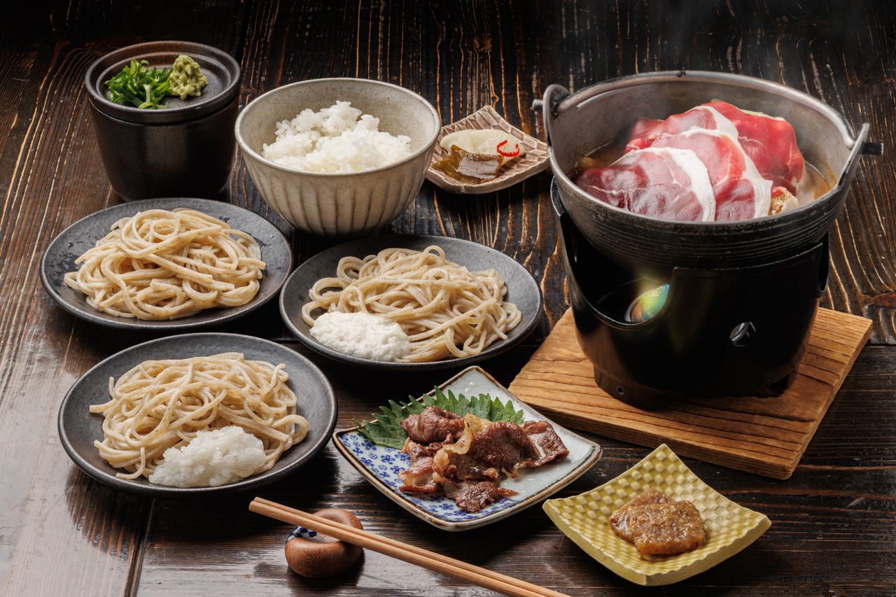 Tamba–Sasayama Botan‑nabe (Wild Boar Hot Pot Set)