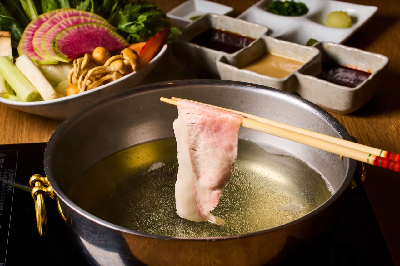 【東京肉しゃぶ家 直伝】希少 銘柄豚 しゃぶしゃぶ ショートコース