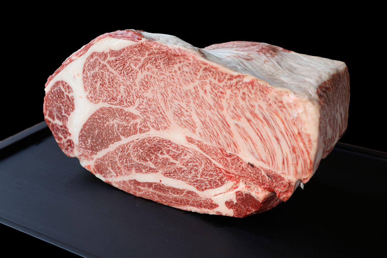 Hidangan daging sapi Wagyu A5 (daging sapi Saga atau daging sapi Miyazaki ditawarkan setiap hari)