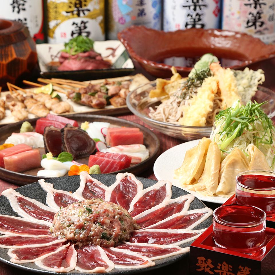 【肉尽くし】京鴨しゃぶしゃぶや和牛サラダなどお肉尽くしの宴会コース★飲み放題付き5,500円