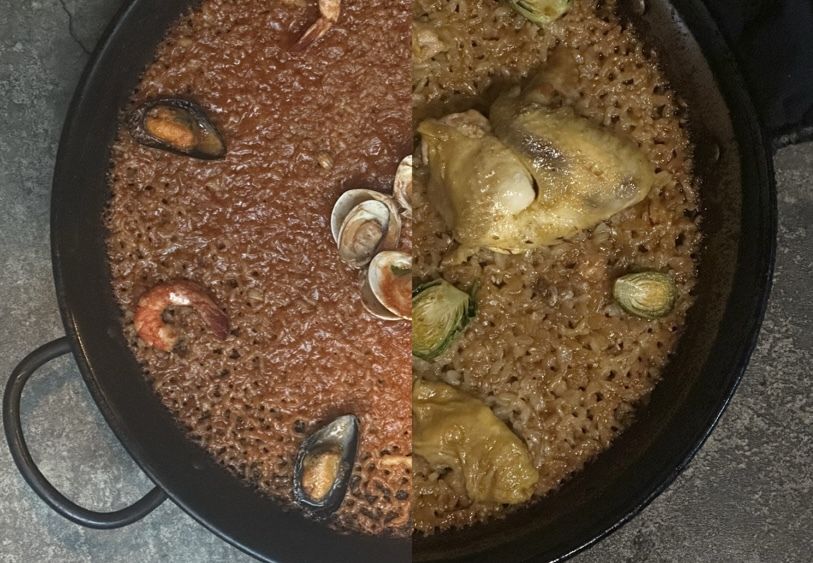 [Large plate course]