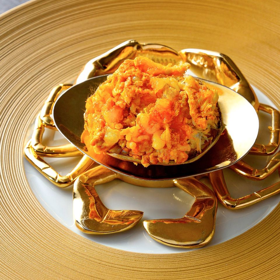 （午餐＆晚餐）【上海蟹套餐（公蟹）】蟹膏與蟹肉都非常豐富！公蟹的蟹膏綿密且濃郁，滋味深長…