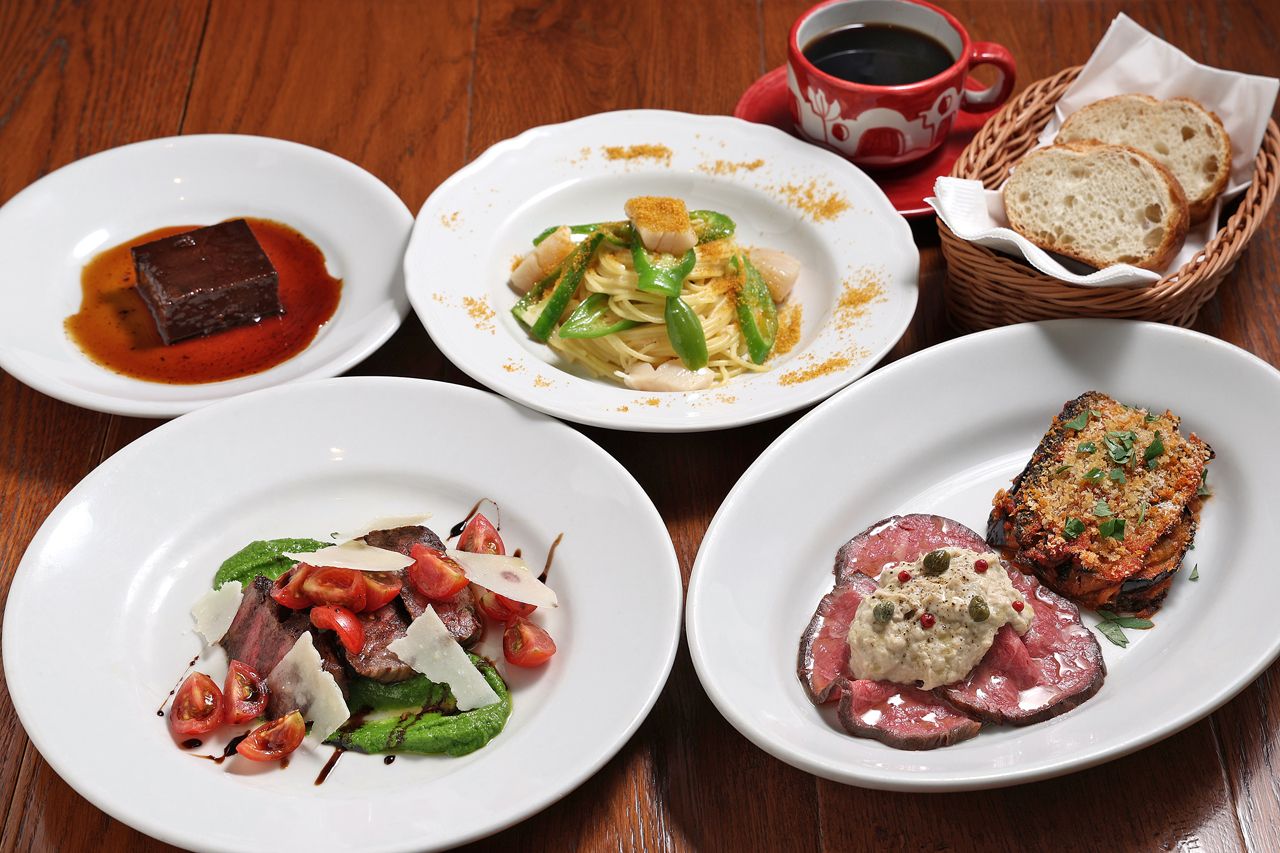 【公式 最安値保証】〈1ドリンク付き！個室確約プラン〉前菜4種盛合わせ・おまかせパスタ・牛フィレグリルのディナーコース　9,000円 ⇒ 7,980円(税込)