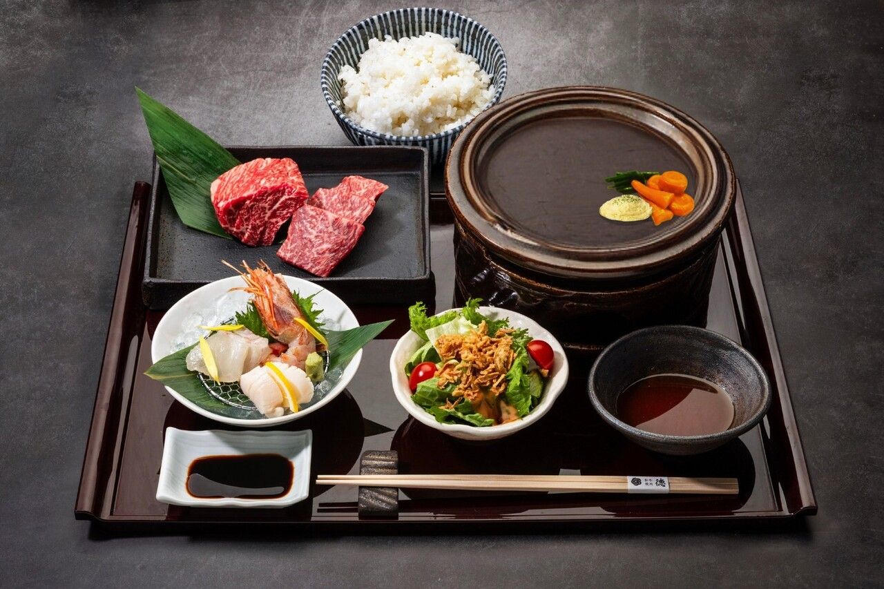 ランチ（新）【黒毛和牛 厳選赤身肉】陶板焼き御膳