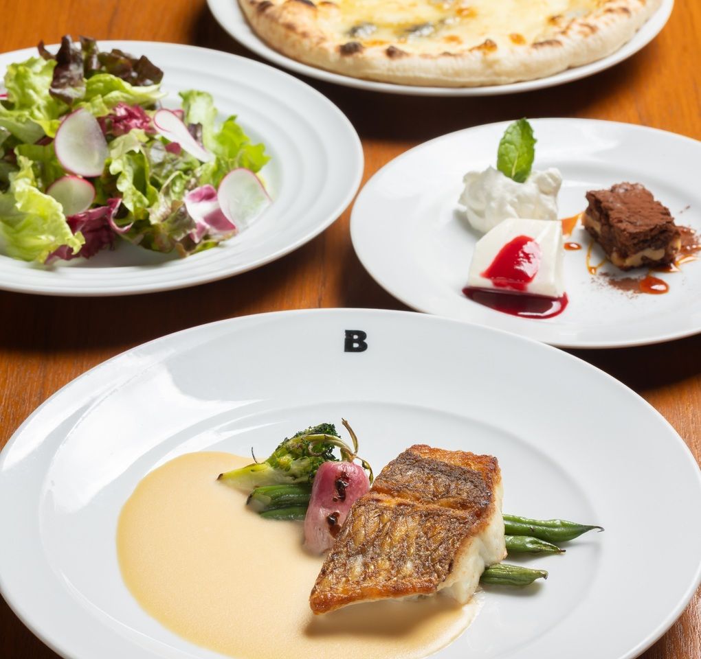 【リニューアルNewコース　1ドリンク付！プラン】Pranzo Grazioso ランチ グラツィオーゾ(お魚料理かお肉料理か気分で選んでいただける全4品のコース）