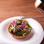 Lunch course using ingredients from all over Japan