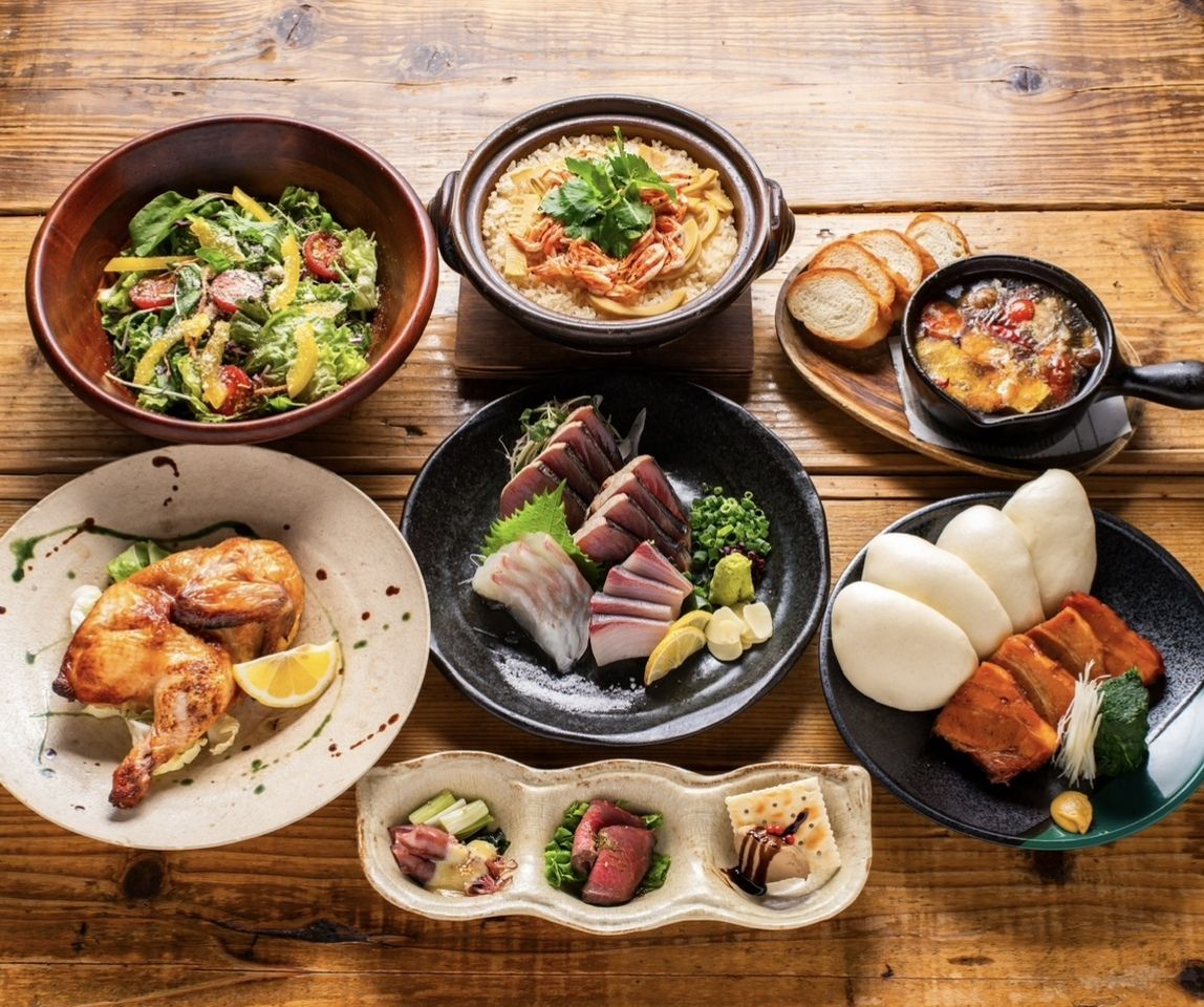 【6,500日圓套餐】特製奢華白酒蒸蛤蜊！共10道菜+2.5小時無限暢飲！