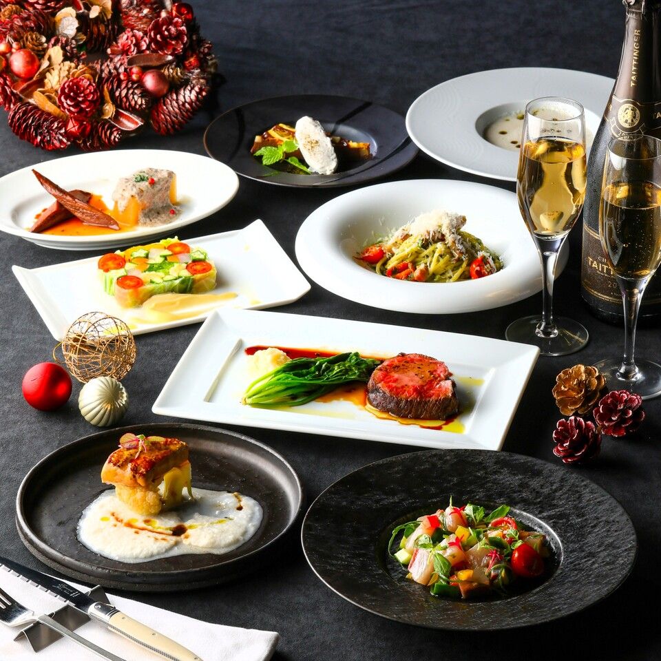 【Xmas2025】24日&25日限定 乾杯スプマンテ&食後カフェ付 京都食材のイタリアンを堪能 お肉メインのプラン