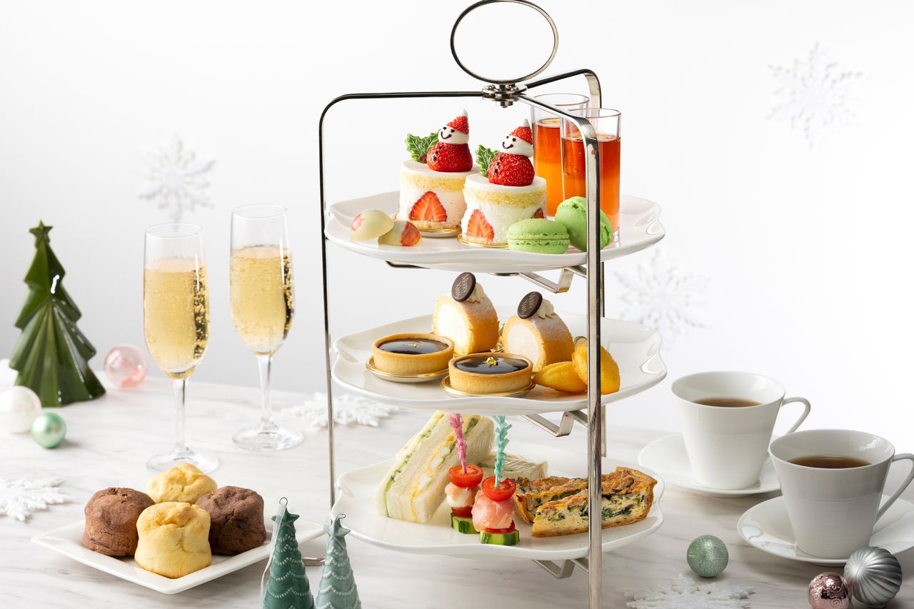 Xmasアフタヌーンティー 1日2組限定3時間カフェフリー　乾杯スパークリングワイン付き