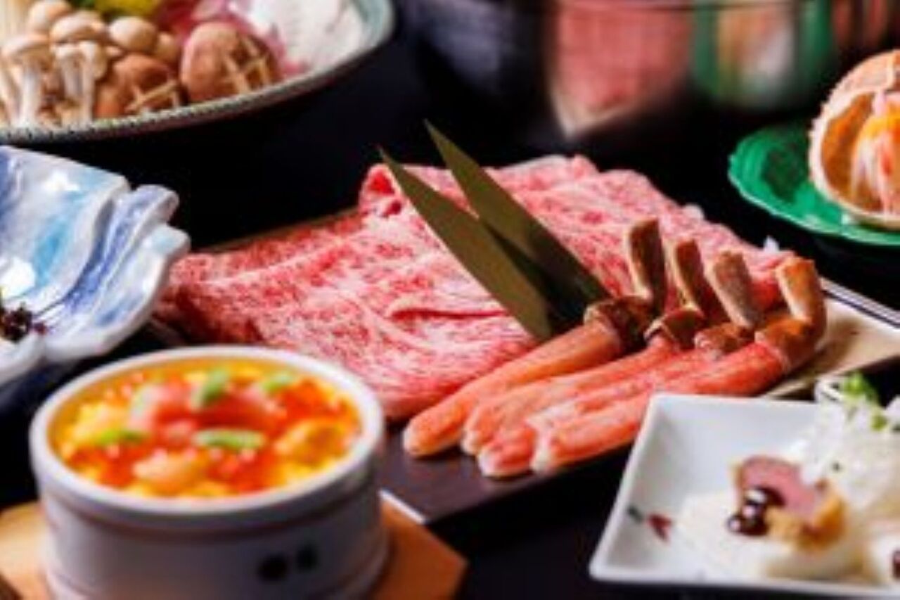 特選宮古牛とカニの合盛りしゃぶしゃぶ　期間限定　12/1～