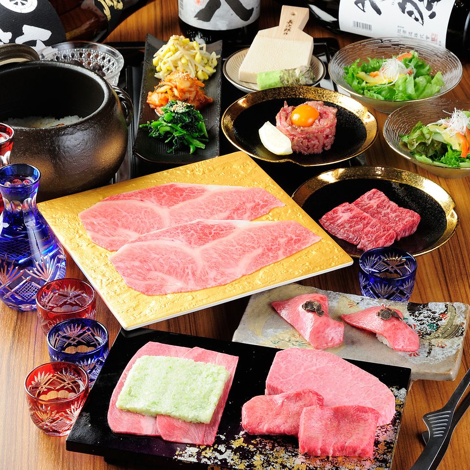 [Kiwami Course] 12 dishes in total, including our specialty, Tatami Negi Tongue Salt, Special Sirloin, and Clay Pot Rice with Truffles and Foie Gras