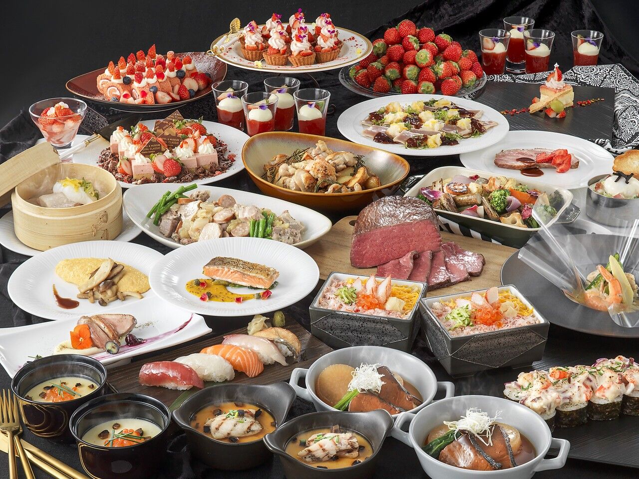 Lunch (Adult) "Winter Premium Buffet" ~ A winter moment filled with meat and strawberries ~