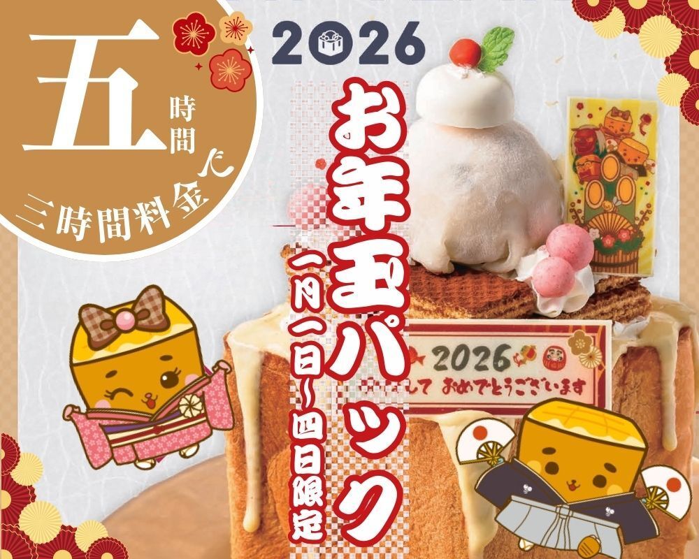 享受5小时，只需支付3小时套餐的价格！【新年特惠】新年礼包 5小时（1月1日至1月4日）