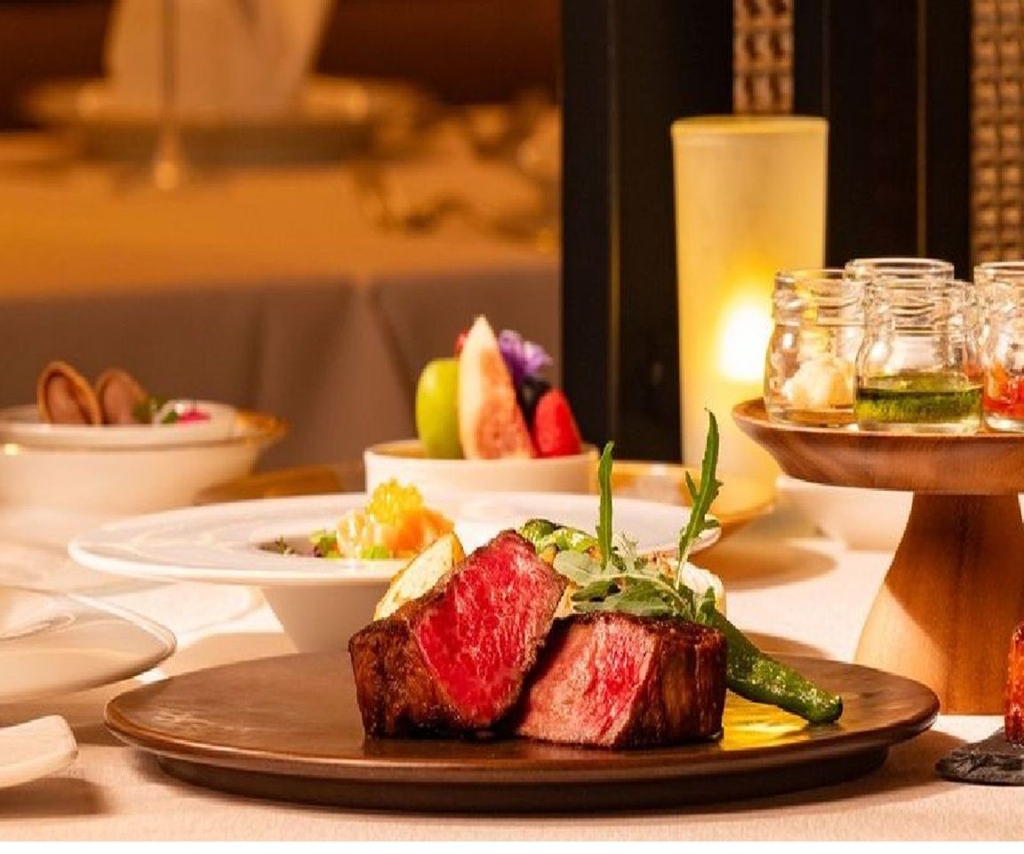 [Lunch] Enjoy Shimane Prefecture Matsunaga Farm Beef Sirloin Steak and seasonal ingredients in this 7-course tasting course