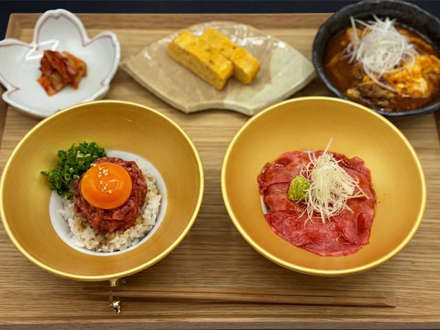 Wagyu beef tartare bowl combination