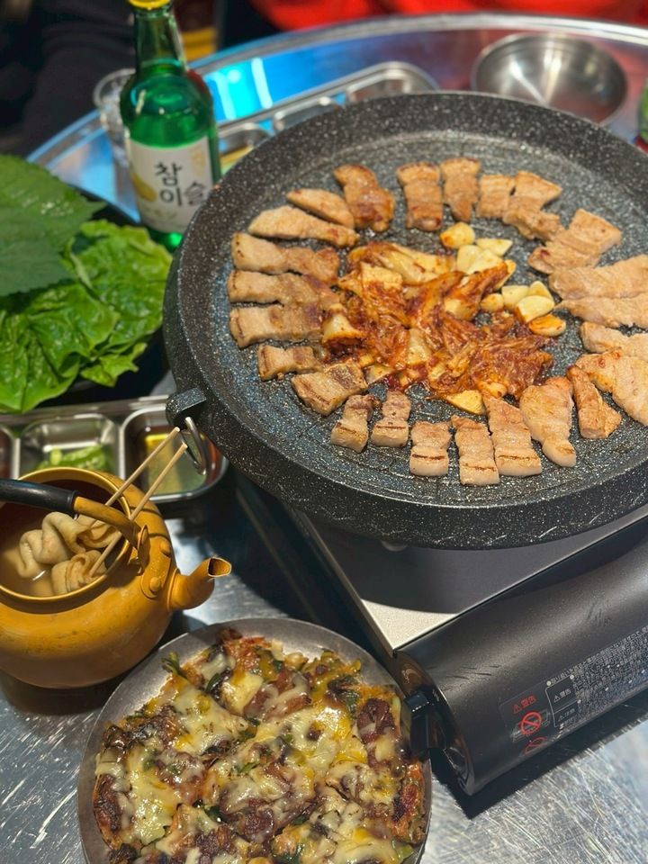 【初夏にピッタリ143BBQ❤マッコリとテンジャンに漬け込んだ・サムギョプサル　1ドリンク付き】国産熟成豚使用