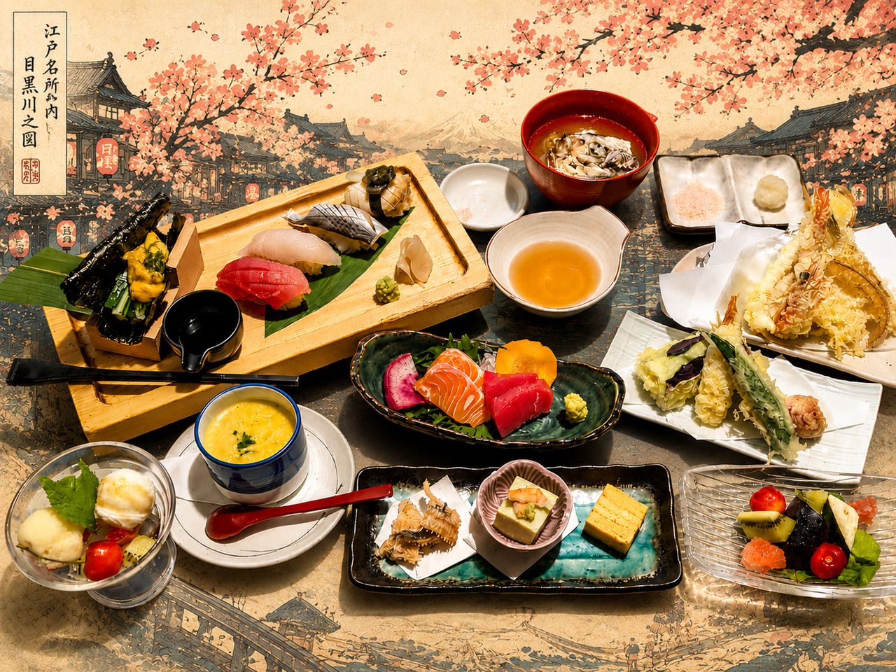 September/October Catch: Takumi Edomae Sushi & Tempura – 13,200 yen (tax included)