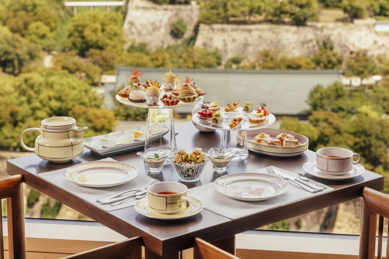 Autumn-themed Japanese chestnut afternoon tea 