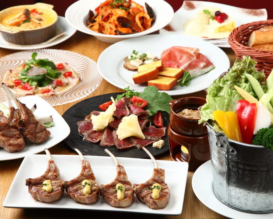 2時間スパークリングワイン飲み放題付きボリューム満点プラン《全11品》