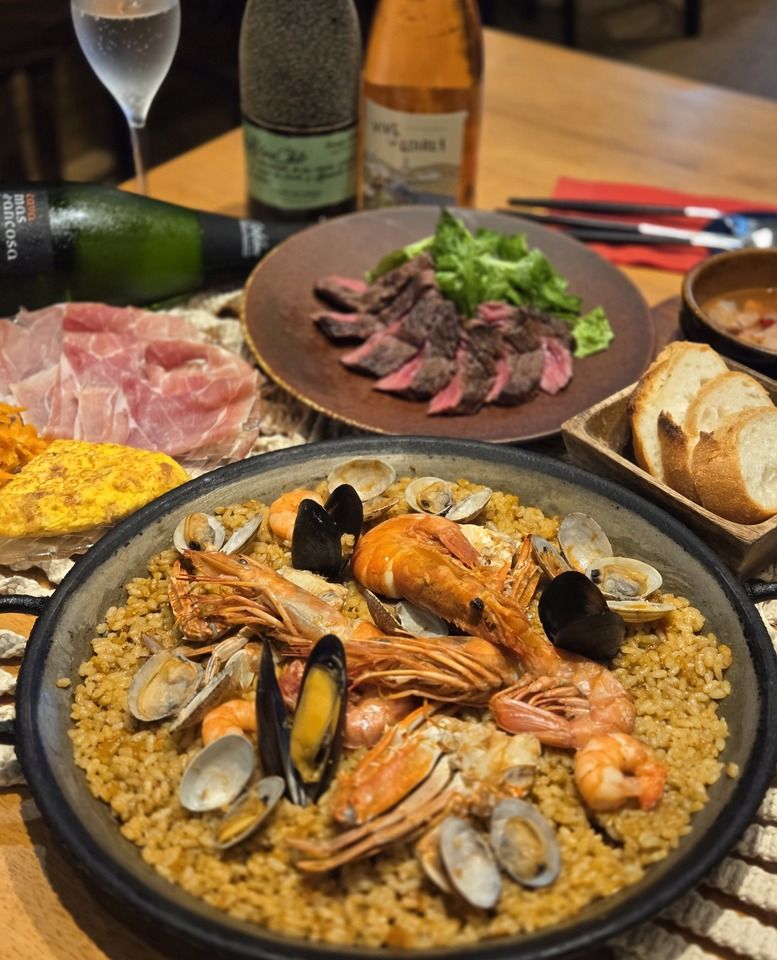  パエリア＆パスタコース　2時間飲み放題 お一人様　6,000円(税込)