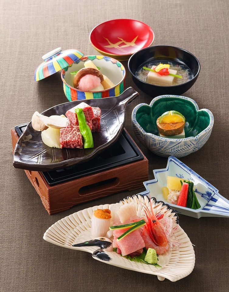 あしべ　1月　冬の味覚と和牛を楽しむ会席　主菜は和牛陶板焼き