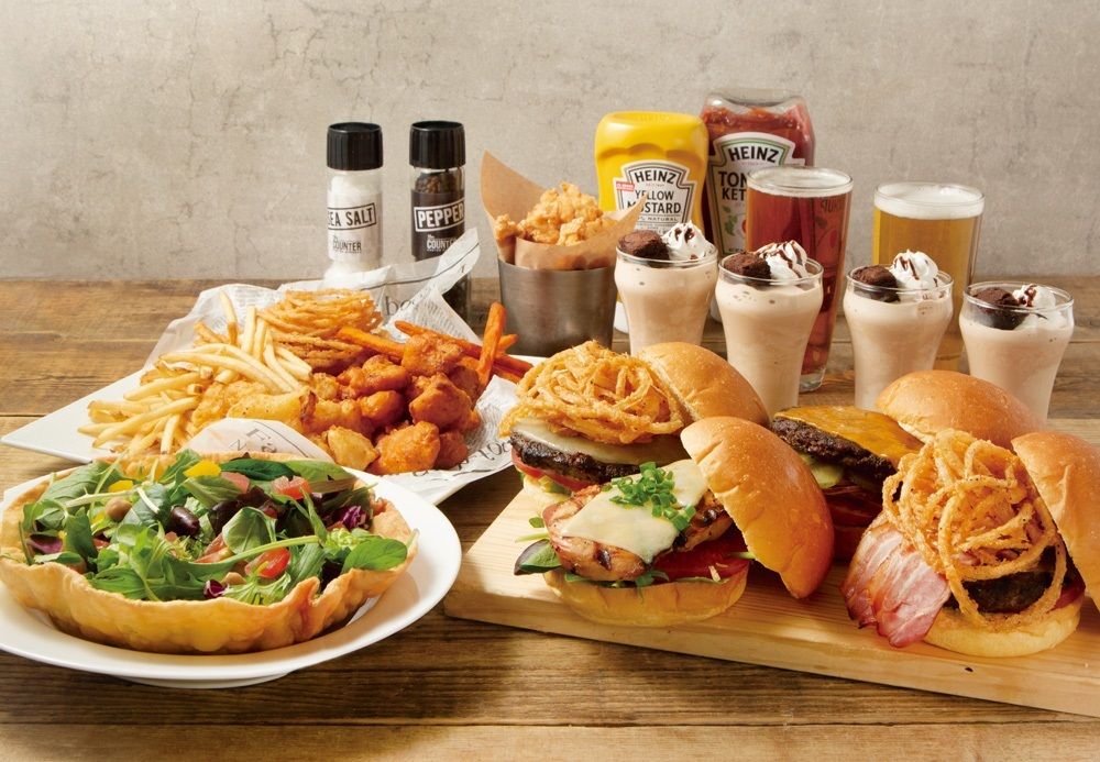 お好きなバーガーが選べて、フライ食べ放題！アルコール飲み放題付プラン 