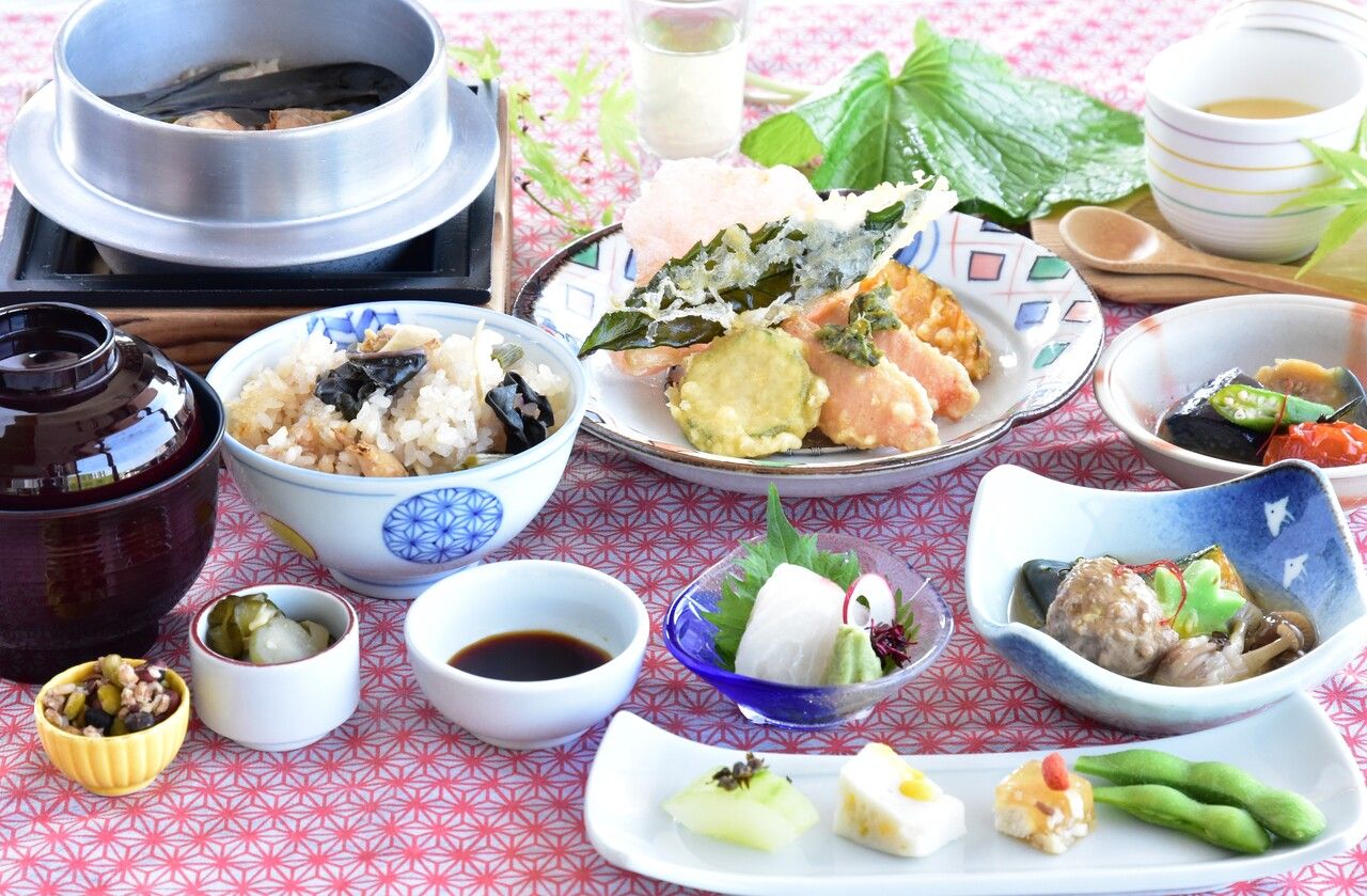 彩膳(金時草と帆立)　