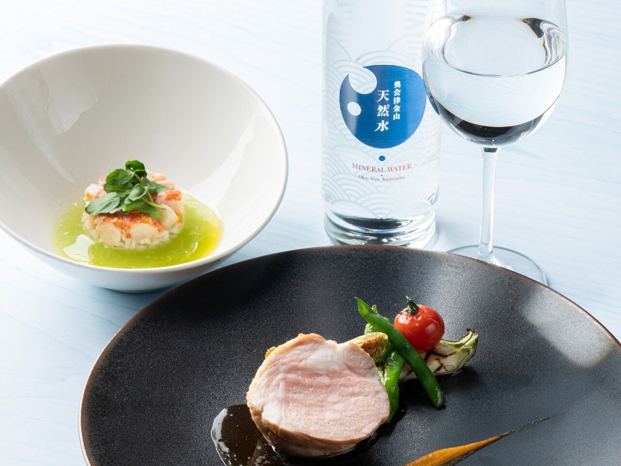 デジュネA＋乾杯用グラススパークリングワイン