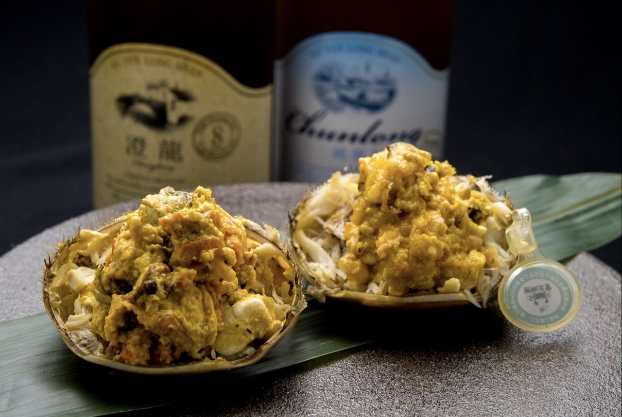 上海蟹雄雌食べ比べコース     