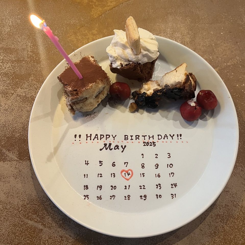 Various celebratory dessert plates (please write your message in the request field)