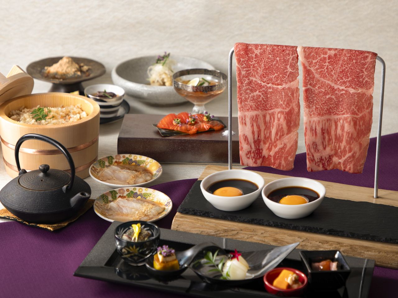 [和牛6秒焼き]フォアグラ/雲丹 選べる逸品・本日のお造り・黒毛和牛６秒焼きしゃぶコース(平日4900/土日祝5300)