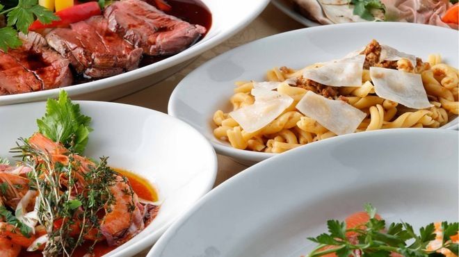 [Stagione Corso (Saturdays, Sundays, and holidays)] Casual platter course with 6 dishes (for 2 people or more) and all-you-can-drink included. *All-you-can-drink is only available during dinner hours.