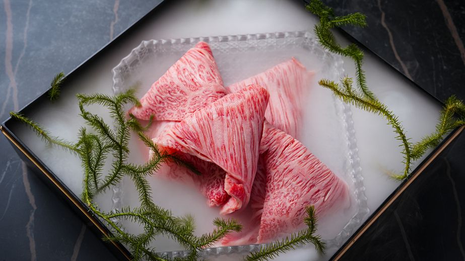 【ランチ限定】綿あめで作る認定近江牛すき焼きセット