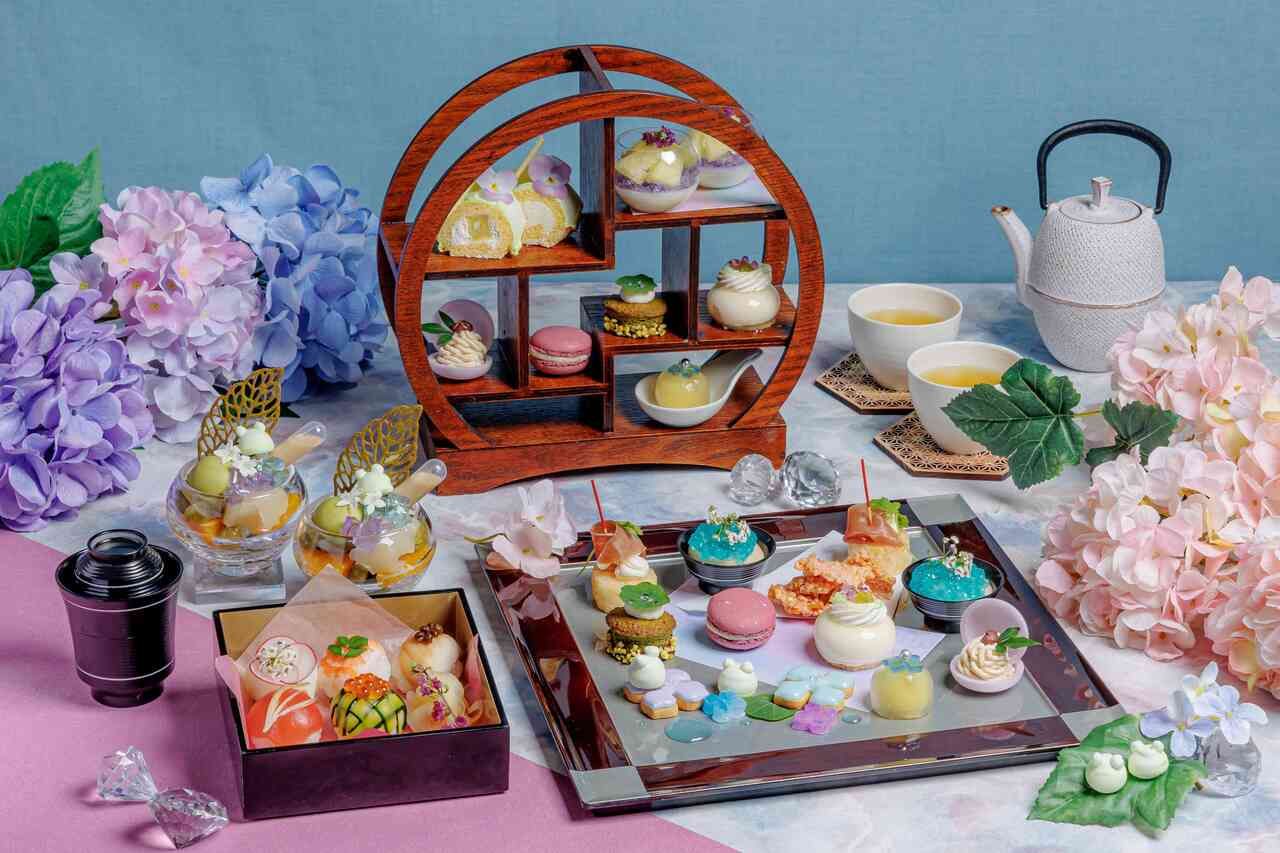はんなりアフタヌーンティー～紫陽花アフタヌーンティ2025〜＜ウェルカムドリンク＆フリードリンク付き＞