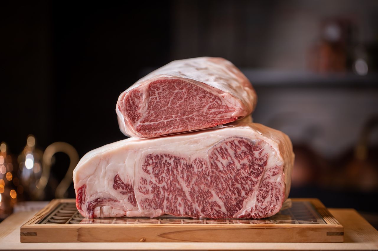 Steak and seafood grilled course