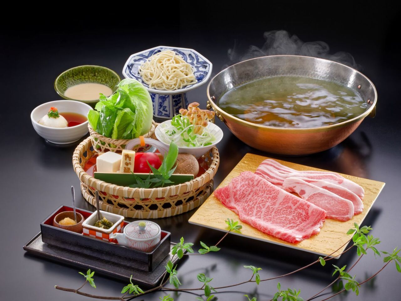  KOGANE SHABUSHABU (High Quality Marbled Beef + Premium Pork )