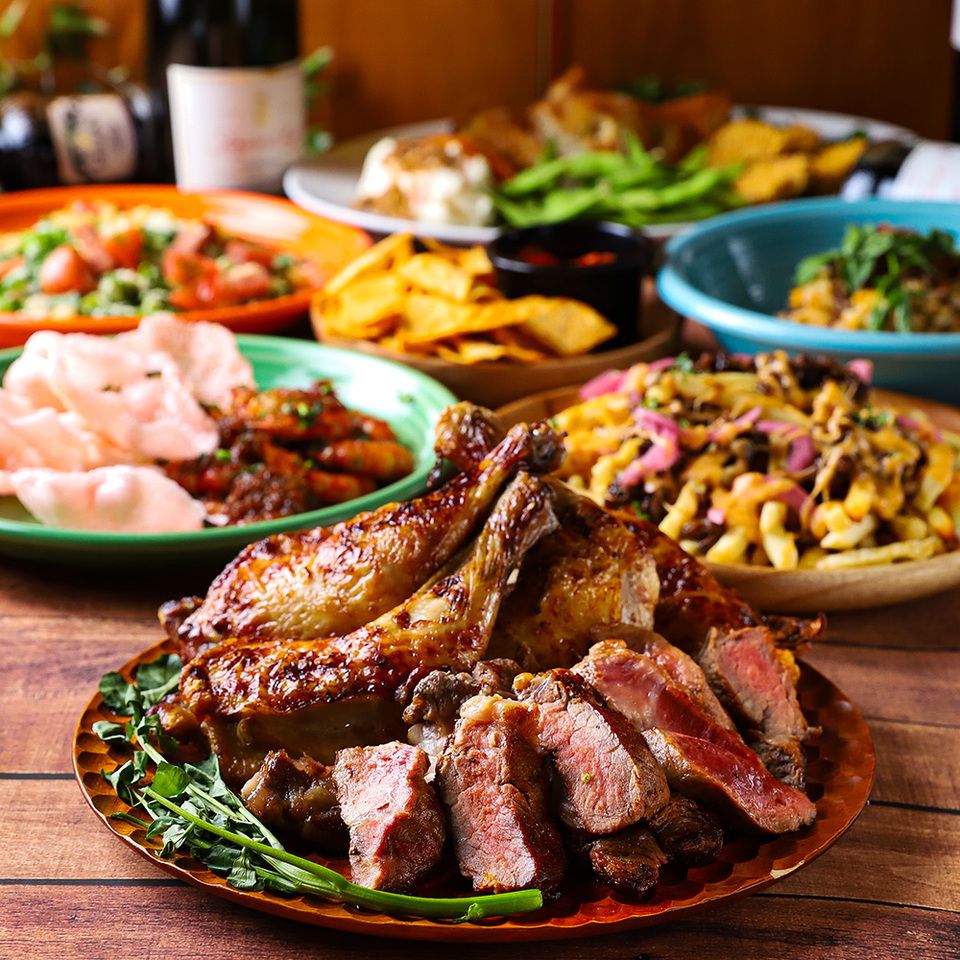 [Luxurious time] Grilled to perfection! Premium plan of beef steak and chicken leg ☆ All-you-can-drink included